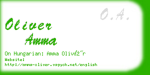 oliver amma business card